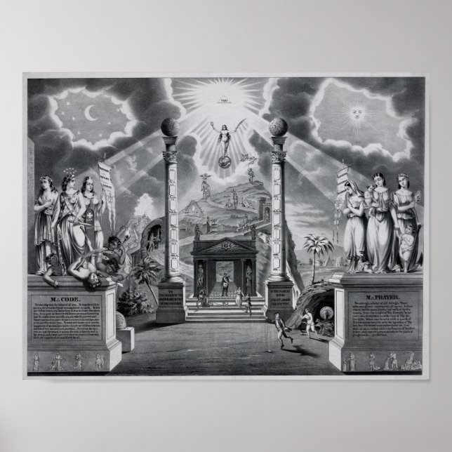 Die Masonic Chart (B&W) Poster (Vorne)
