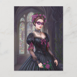 Die Masquerade Viktorianisch Postkarte