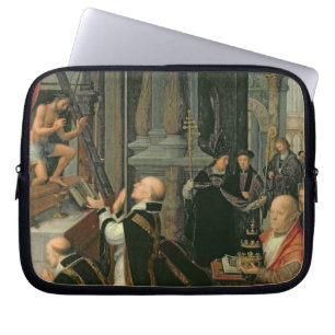 Die Masse von St Gregory (Öl auf Leinwand) Laptopschutzhülle