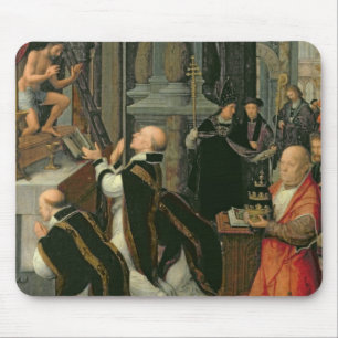 Die Masse von St Gregory (Öl auf Leinwand) Mousepad