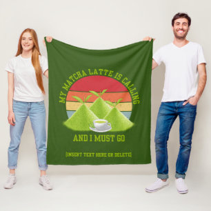 Die MATCHA-Berge nennen Latte Drinker Fleecedecke