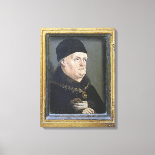 Die Matheron Diptych: Portrait von Rene I Leinwanddruck (Vorderseite)