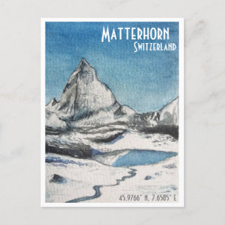 Die Matterhorn Schweiz Reise-Postkarte  Feiertagspostkarte