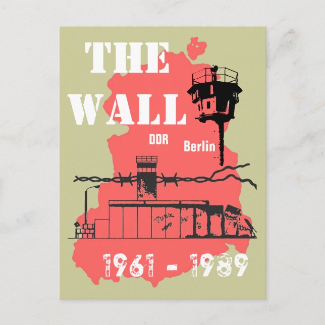 Die Mauer DDR Postkarte (Vorderseite)