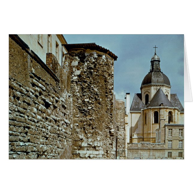 Die Mauer von Philippe Auguste, rue des Jardins (Vorderseite (Horizontal))