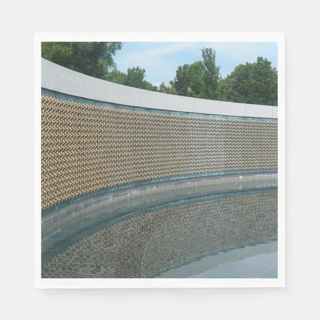Die Mauer zur Erinnerung an den Zweiten Weltkrieg  Serviette (Vorderseite)