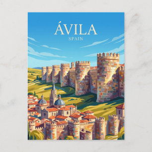 Die Mauern von Ávila Spanien Postkarte