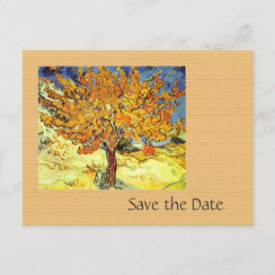 Die Maulbeerbäume Save-the-Date-Postkarten. Vintag Ankündigungspostkarte