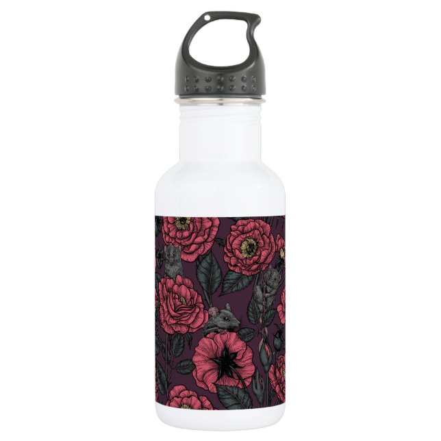 Die Mäuseparty Edelstahlflasche (Vorderseite)
