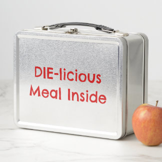 "DIE Meal Inside" Der sonnige Horror Dunkler Spaß Metall Brotdose
