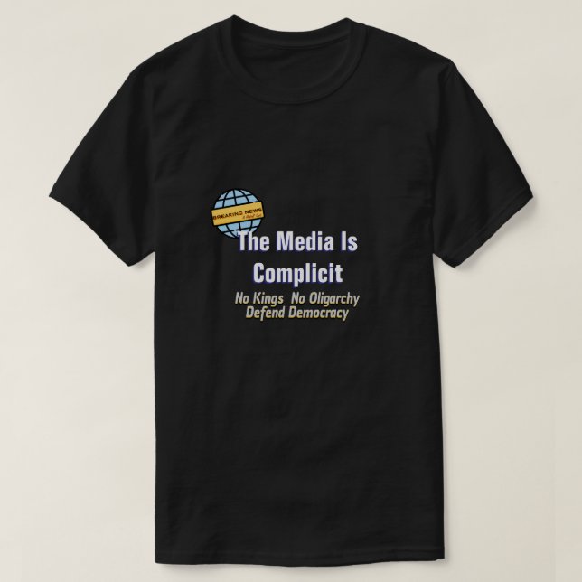 Die Medien sind mitschuldig - ein MisterP-Shirt T-Shirt (Design vorne)