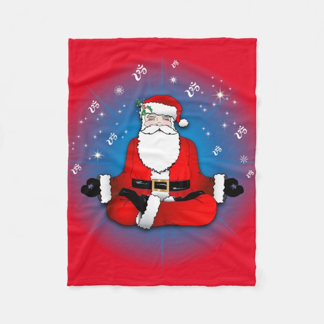 Die Meditation des Weihnachtsmannes Fleecedecke (Vorderseite)