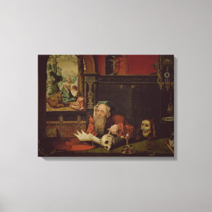 Die Meditation von St Jerome (Öl auf Platte) Leinwanddruck