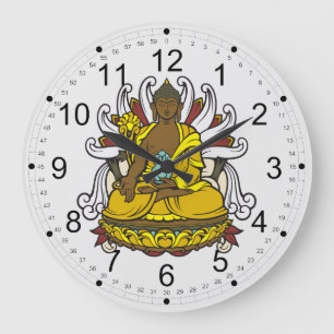 Die Medizin Buddha Große Wanduhr