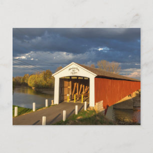 Die Medora Covered Bridge, erbaut 1875 Postkarte