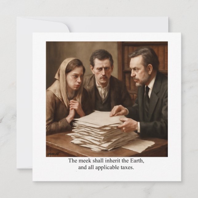 Die Meek wird die Erde erben Einladung (Vorderseite)