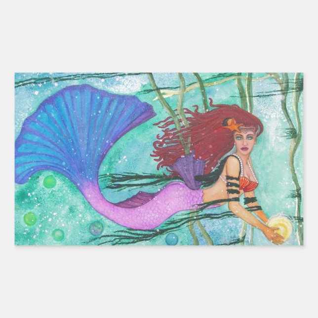 Die Meeresregion Rechteckiger Aufkleber (Vorderseite)