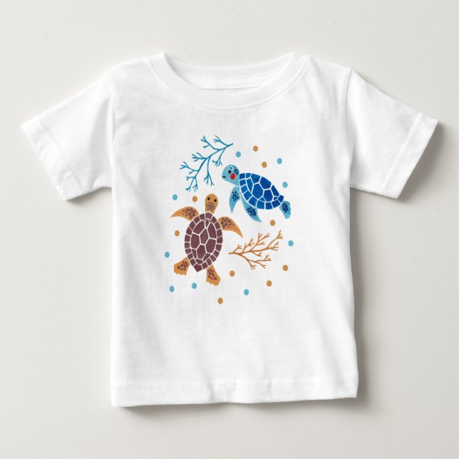 Die Meeresschildkröte Baby T-shirt (Vorderseite)