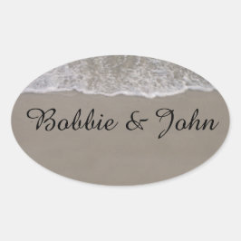 Die Meerestide Ovaler Aufkleber