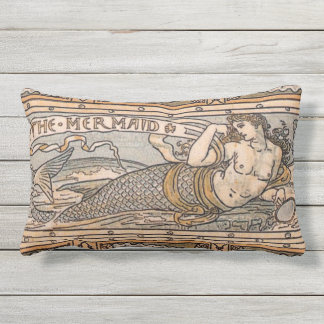 Die Meerjungfrau bei Sunset Lumbar Kissen Für Draußen