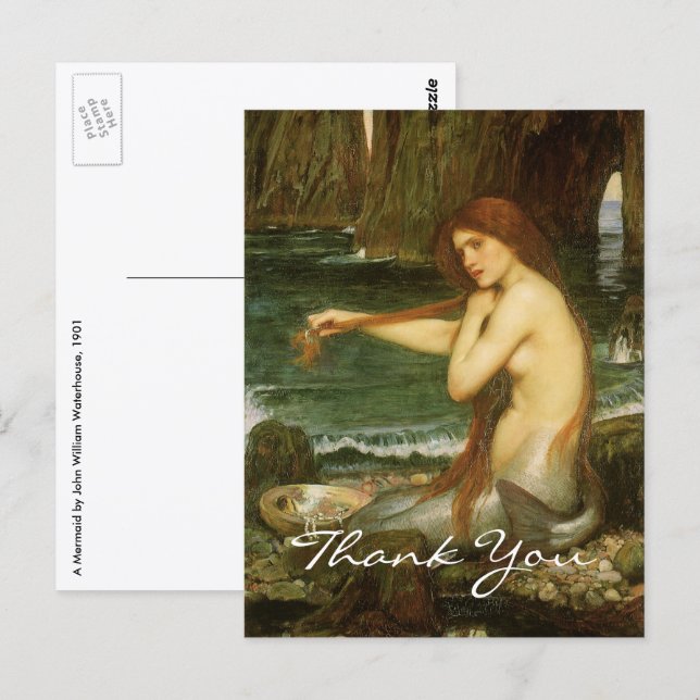 Die Meerjungfrau Postkarte (Vorne/Hinten)