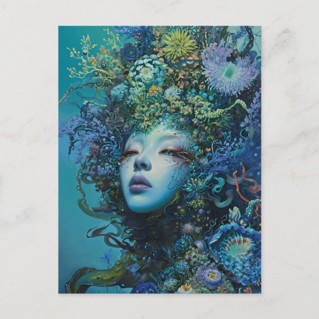 Die Meerjungfrau Postkarte (Vorderseite)