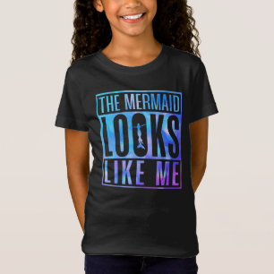 Die Meerjungfrau sieht aus wie ein schwarzes Girl- T-Shirt