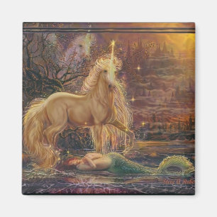 Die Meerjungfrau und das Einhorn Magnet