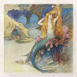 „Die Meerjungfrau“ von Warwick Goble Glasuntersetzer