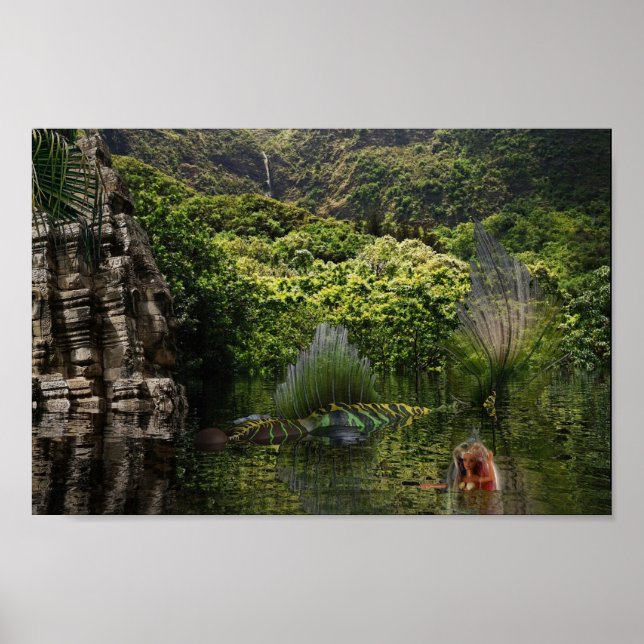 Die Meerjungfrauen amüsieren sich. Poster (Vorne)