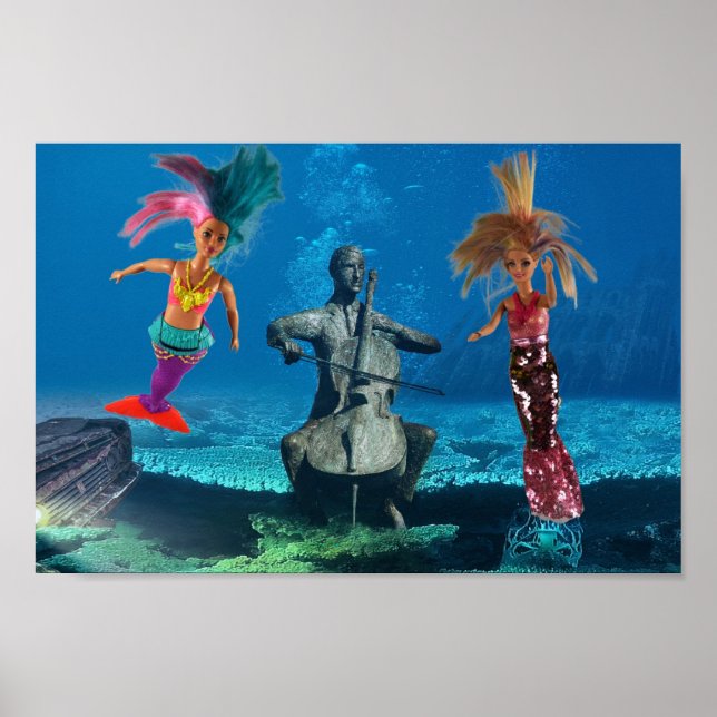 Die Meerjungfrauen amüsieren sich. Poster (Vorne)