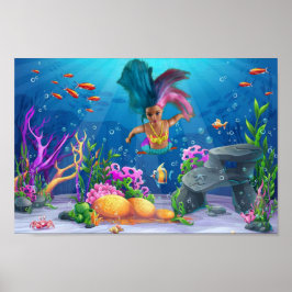 Die Meerjungfrauen amüsieren sich. Poster