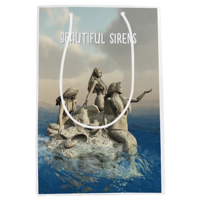 Die Meerjungstatue. Gestalted Mittlere Geschenktüte (Vorderseite)