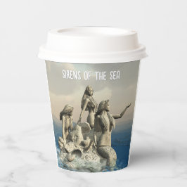 Die Meerjungstatue. Gestalted Pappbecher
