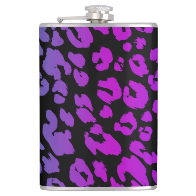 Die mehrfarbige Leopard-Serie Design 1 Flachmann (Vorderseite)