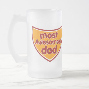 Die meiste Awesomest Vater-Bier-Tasse Mattglas Bierglas