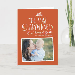 Die meiste Quarantäne im Orange-Foto des Jahres Feiertagskarte