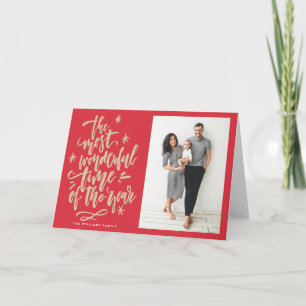 Die meiste wunderbare Zeit Jahr-der roten Feiertagskarte