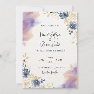 Die meiste Zeit des Jahres Winter zum Geburtstag Einladung