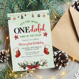 Die meiste Zeit Strumpf Weihnachten Geburtstag Einladung