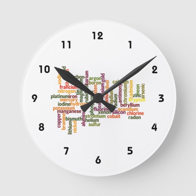 Die meisten allgemeinen Elemente Runde Wanduhr (Vorderseite)