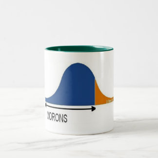 Die meisten Leute sind Idioten Zweifarbige Tasse