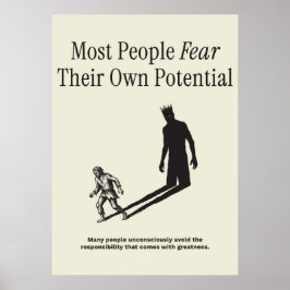 Die meisten Menschen fürchten ihr eigenes Potenzia Poster