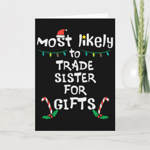 Die meisten mögen es, Schwester Weihnachten Xmas F Karte