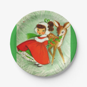 Die meisten schönen Vintagen Weihnachtsrotwild u. Pappteller