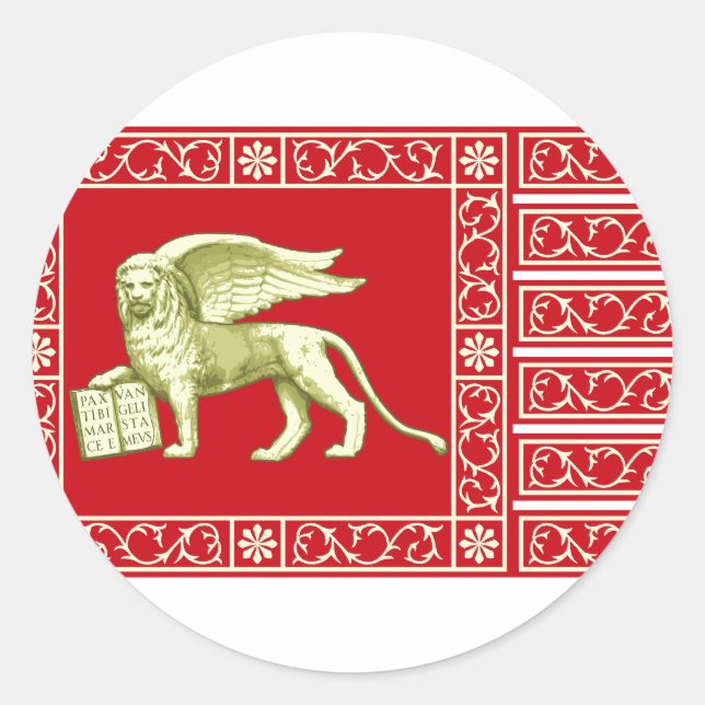 Die meisten Serenischen Republik Venedig, Italien Runder Aufkleber (Vorderseite)