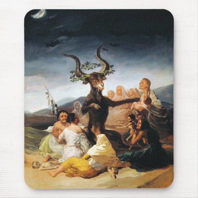 Die Meisterwerkfarbe Coven Francisco José de Goya Mousepad (Vorne)