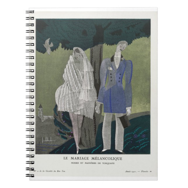 Die melancholische Ehe, Modes von Charles Martin Notizblock (Vorderseite)