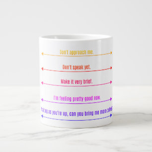 Die Melanie-Tasse Jumbo-Regenbogen Jumbo-Tasse