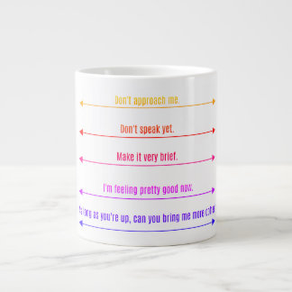 Die Melanie-Tasse Jumbo-Regenbogen Jumbo-Tasse